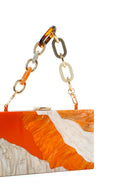 Women's Orange Long Chain Strap Mini Box Bag | Derimod