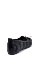 Women's Leather Bow Detailed Ballerinas | Derimod