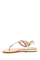 Women's Beige Stone Sandals | Derimod