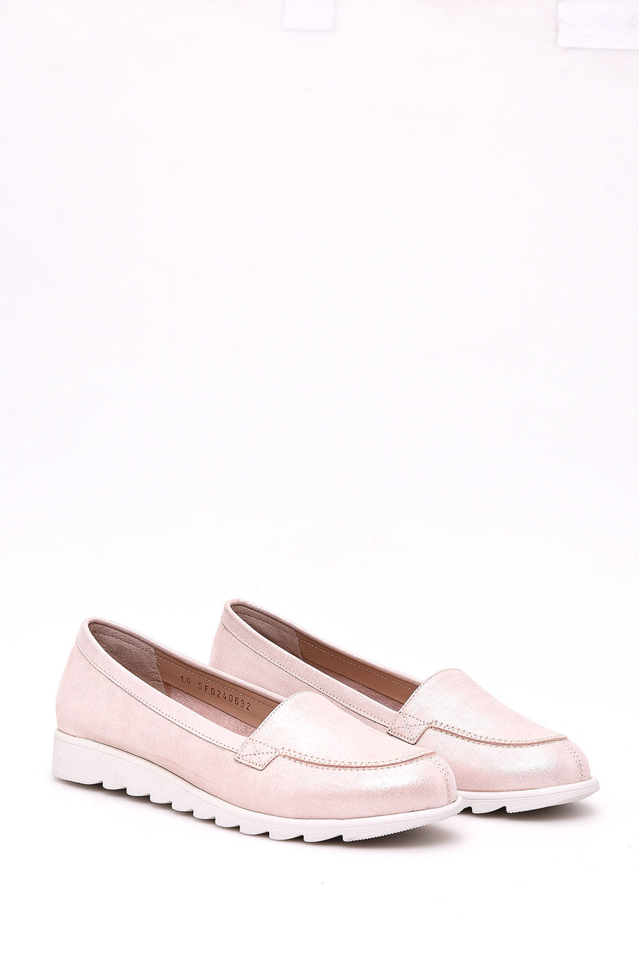 Women's Leather Shiny Ballerinas