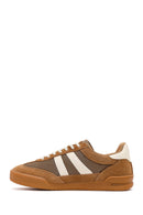 Kadın Kahverengi Bağcıklı Deri Sneaker | Derimod