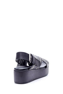 Women's Studded Detailed Wedge Heeled Sandals | Derimod