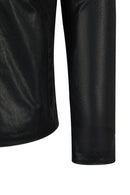 Endrick Male Black Slim-Fit Leather Jacket | Derimod
