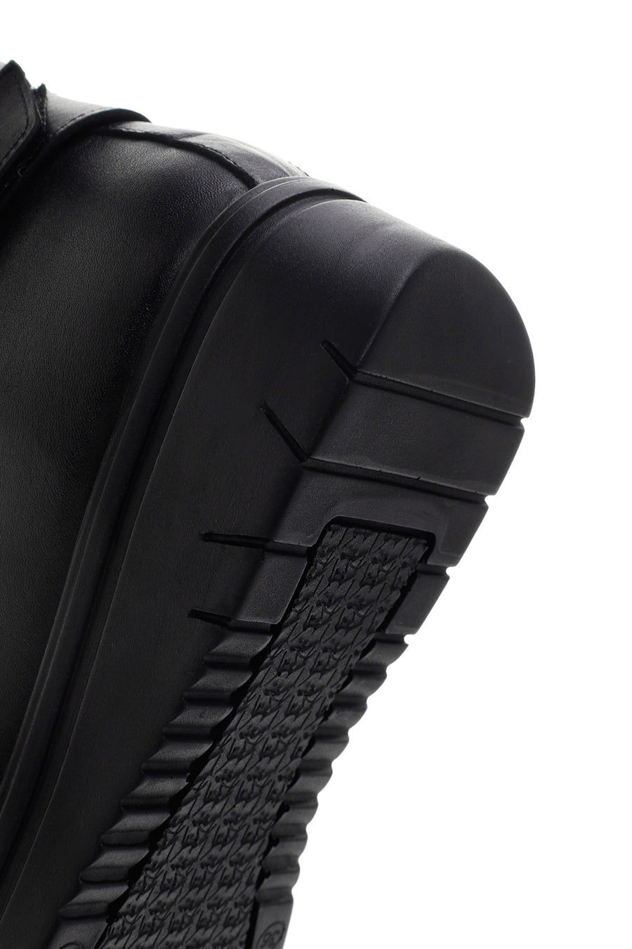 Women's Black Strappy Leather Comfort Boots