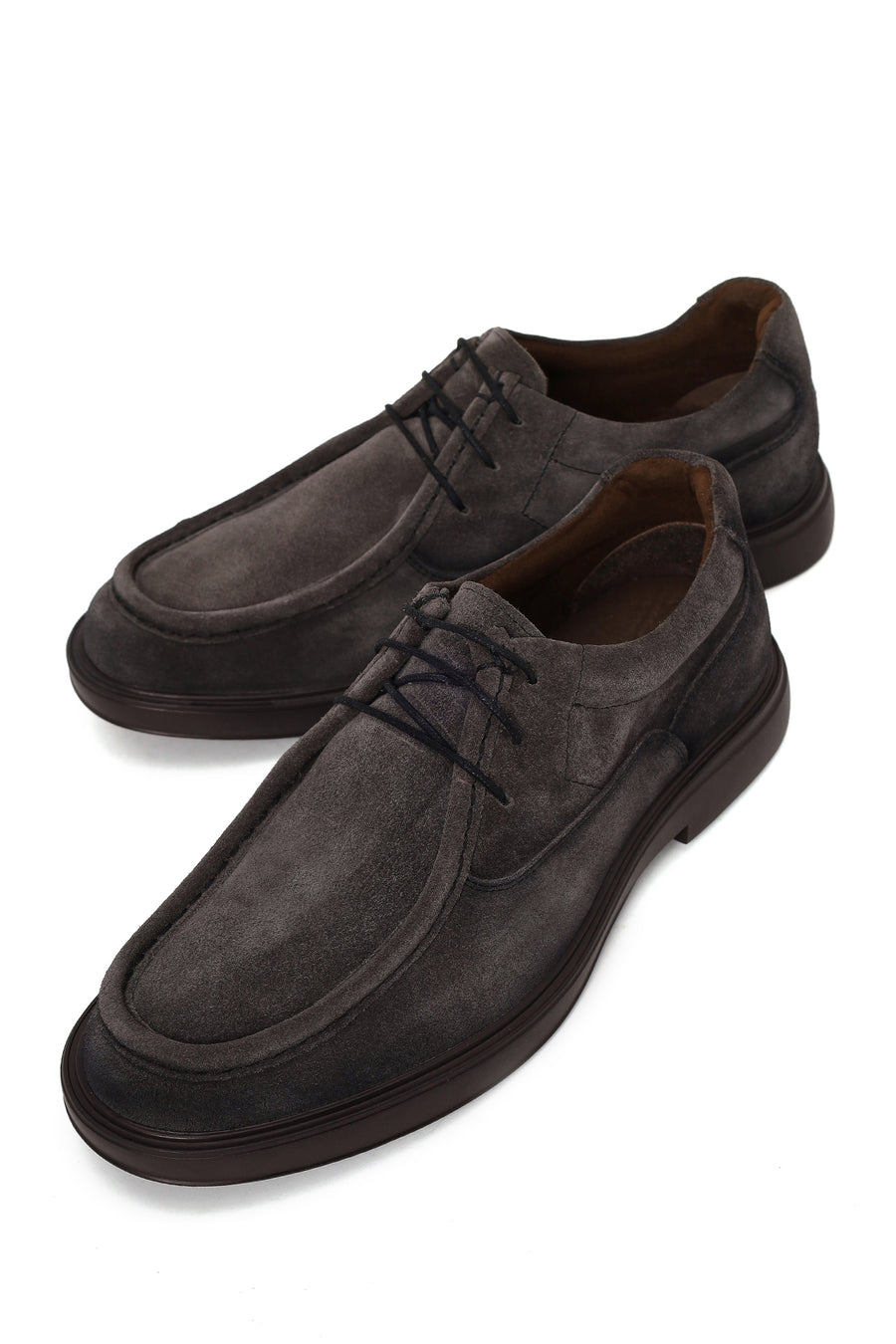 Male Anthracite Lace-up Suede Casual Shoes