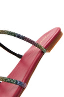 Women's Pink Stone Derimod X Whenever Company Flat Slippers | Derimod