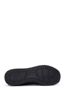 Men's Navy Blue Leather Sneaker | Derimod
