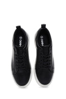 Men's Black Lace-up Leather Sneaker | Derimod