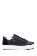 Women's Leather Zipper Detailed Sneaker | Derimod