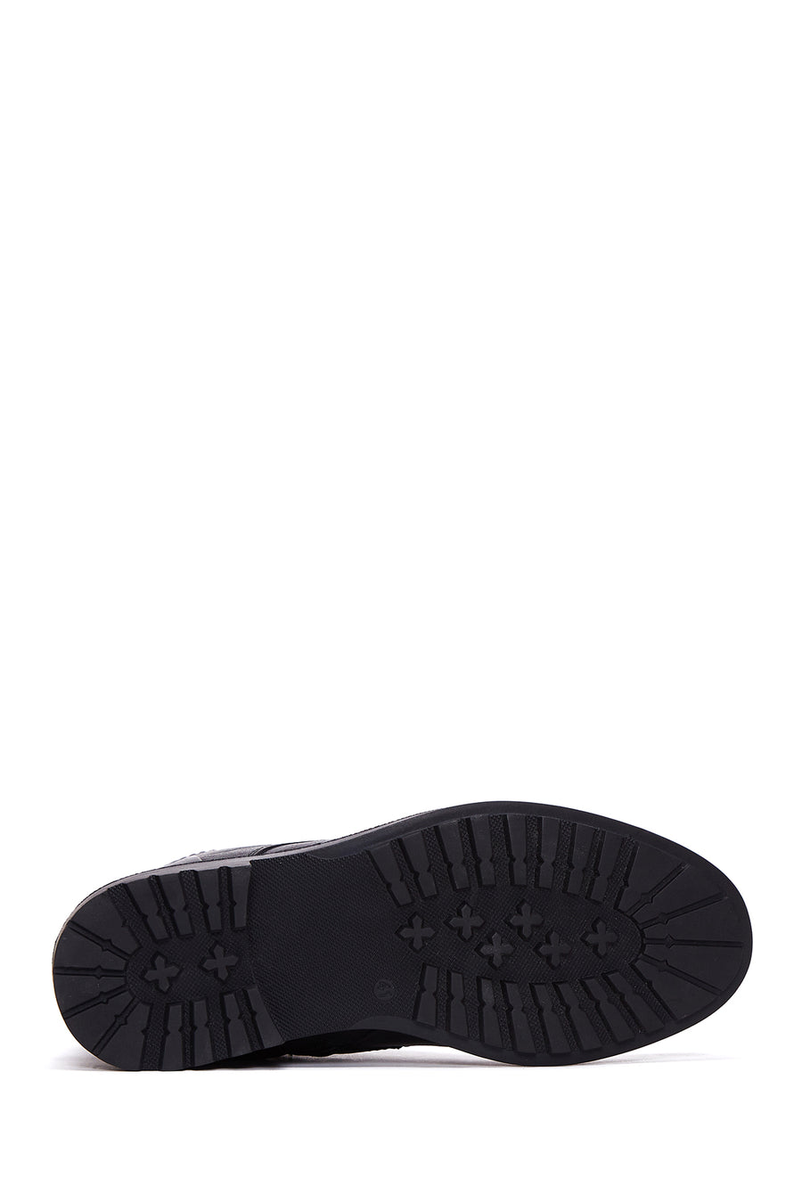 Men's Black Leather Boots Flat Boots