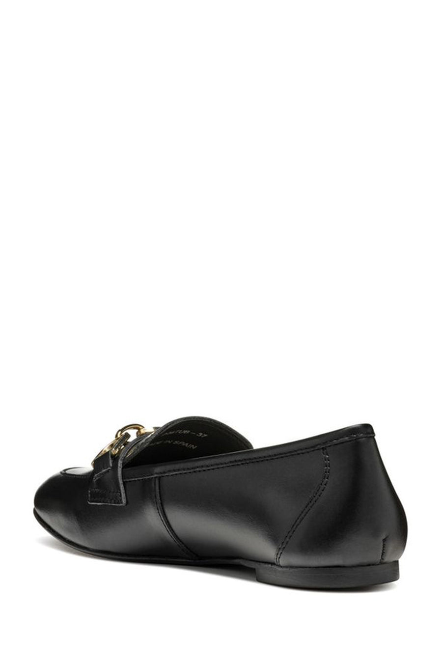 Geox Women's Black Llizia Leather Masculine Loafer