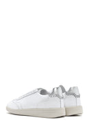 Women's White Lace-Up Leather Sneaker | Derimod