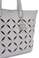 Women's Gray Woven Classic Shoulder Bag | Derimod