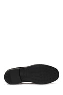 Woman Leopard Print Furry Leather Masculine Loafer | Derimod