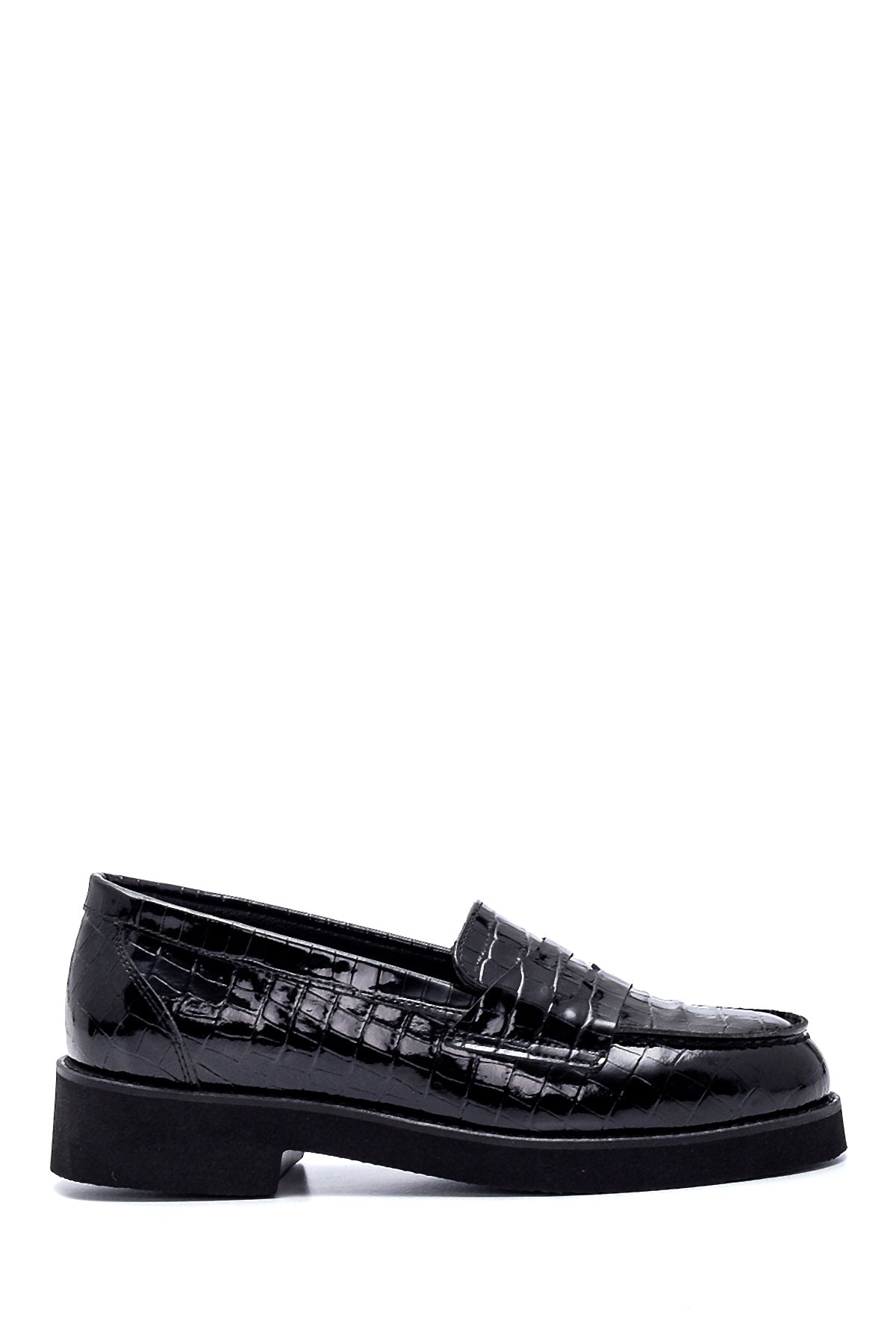 Kadın Deri Kroko Loafer 21WFD1355E3 | Derimod