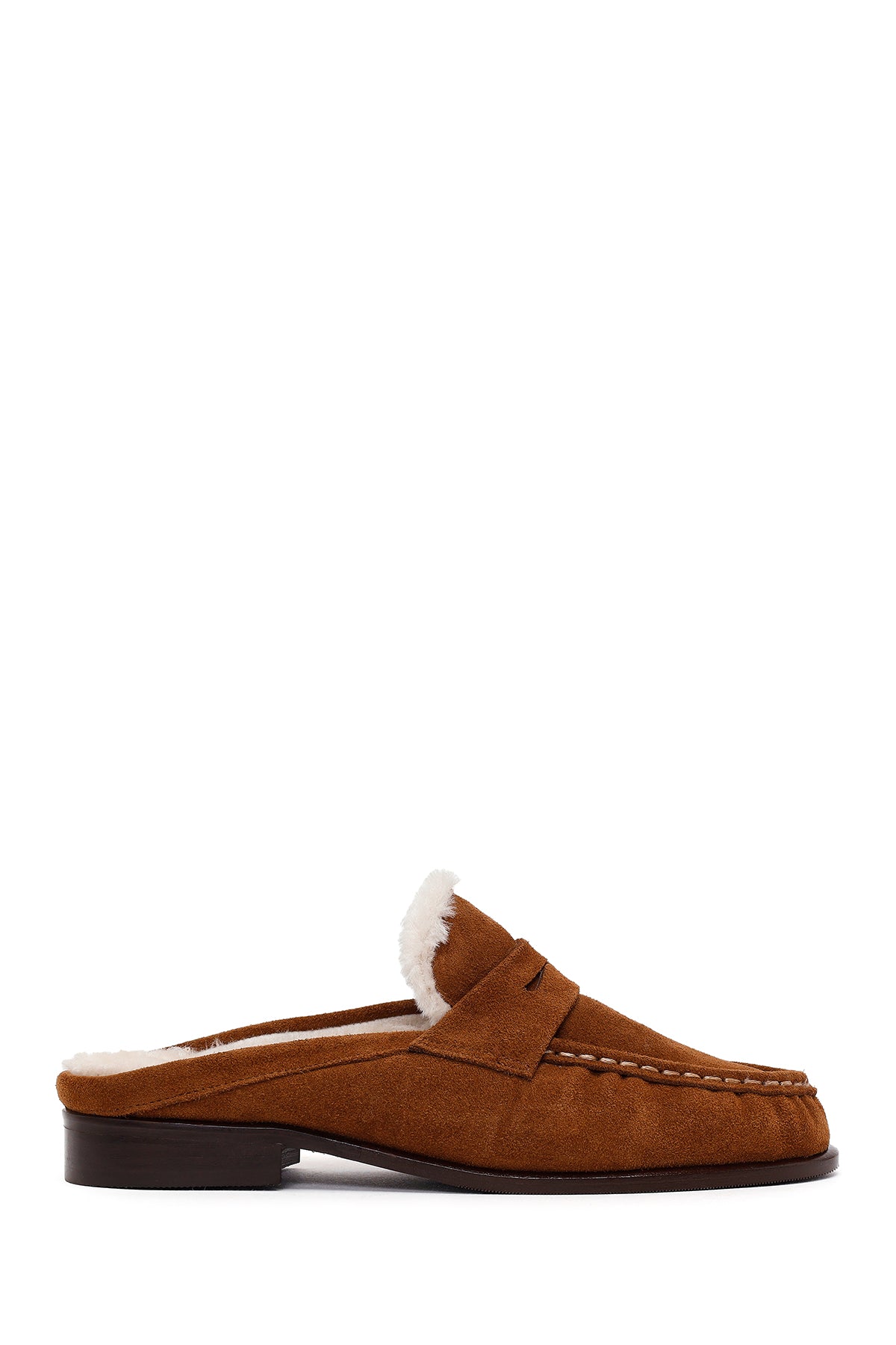 Woman Tan Suede Slipper AF130003DS | Derimod