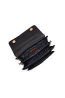 Woman Black Accessory-Detail Quilted Crossbody Bag | Derimod