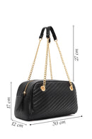 Women's Black Chain Strap Quilted Shoulder Bag | Derimod