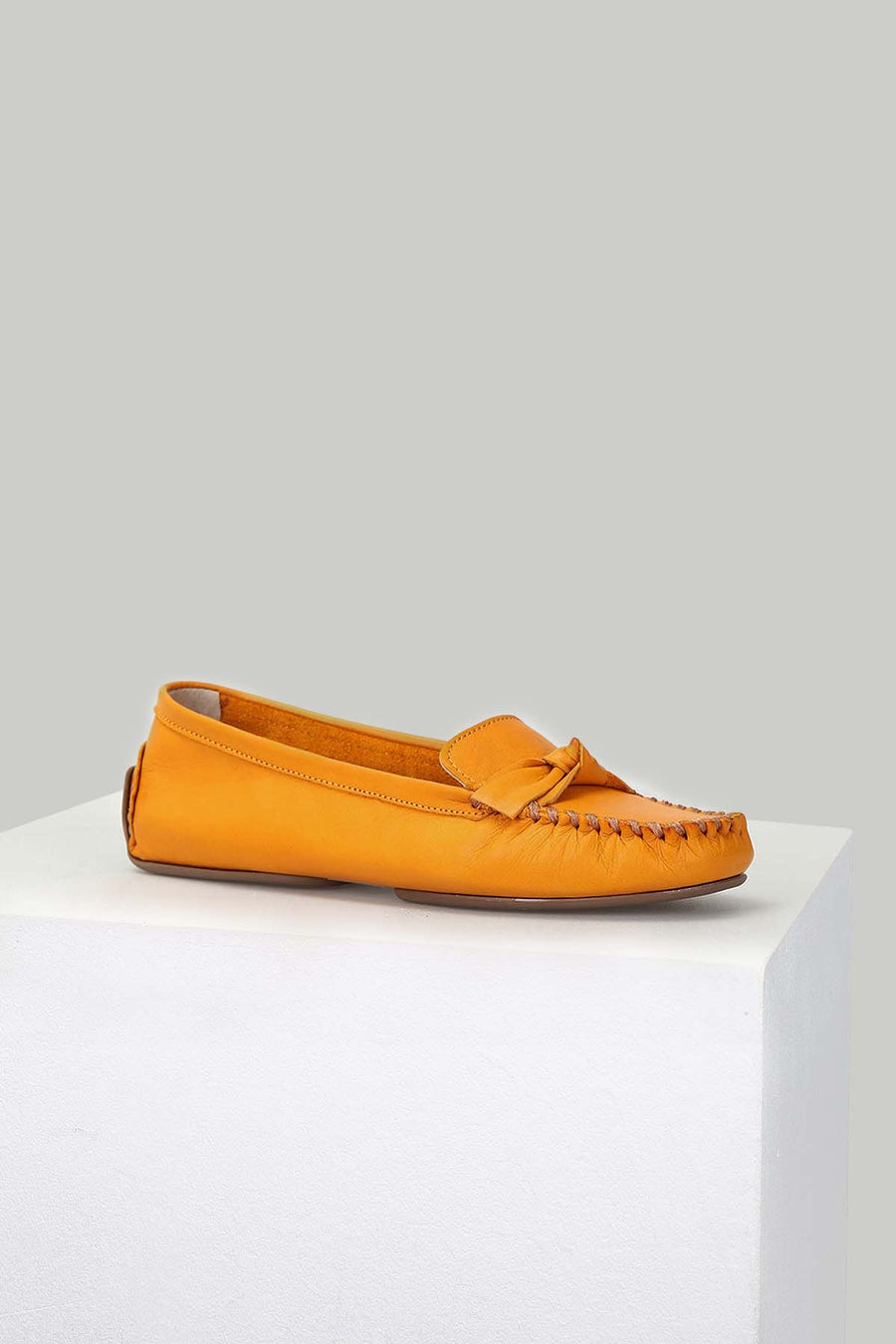Yellow Women's Leather Loafer