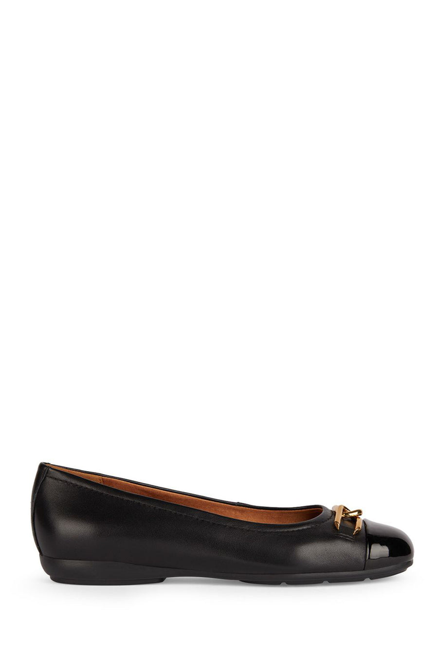 Geox Women's Black Annytah Leather Ballerinas D457NA0TUHHC9999 | Derimod