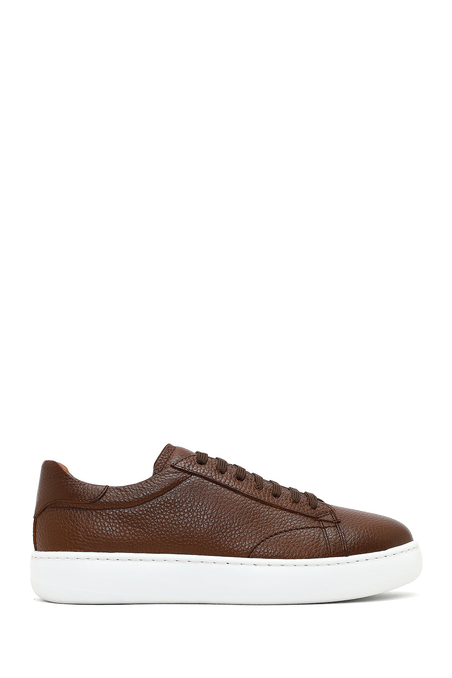 Men's Tan Lace-Up Thick Sole Leather Sneaker 25WFD8240FT | Derimod