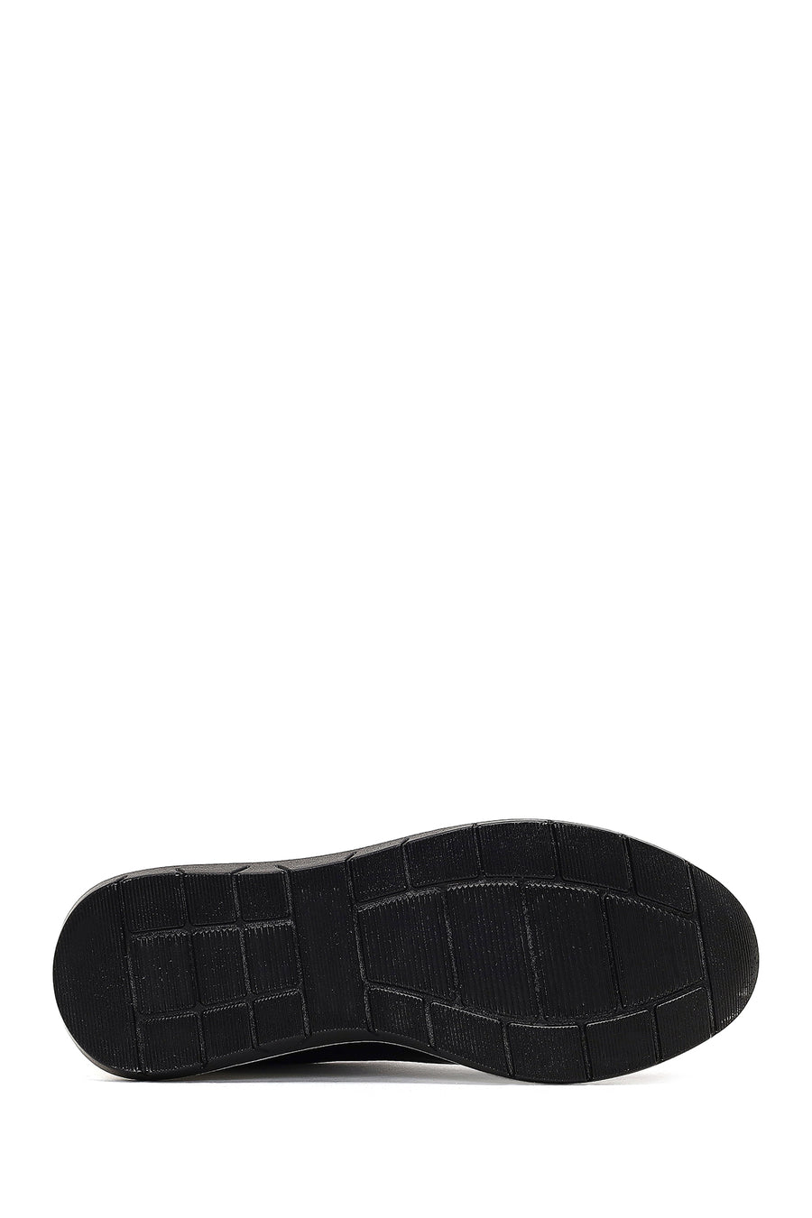 Kadın Siyah Bağcıklı Kalın Tabanlı Deri Sneaker