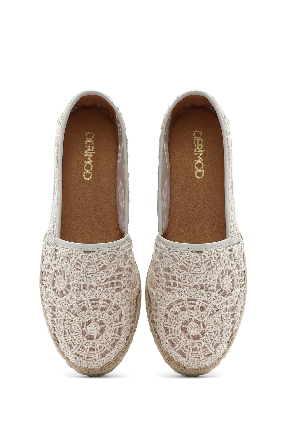 Women's Beige Fabric Espadrilles