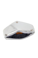 Woman Silver Chain-Strap Stone-Embellished Evening Bag | Derimod