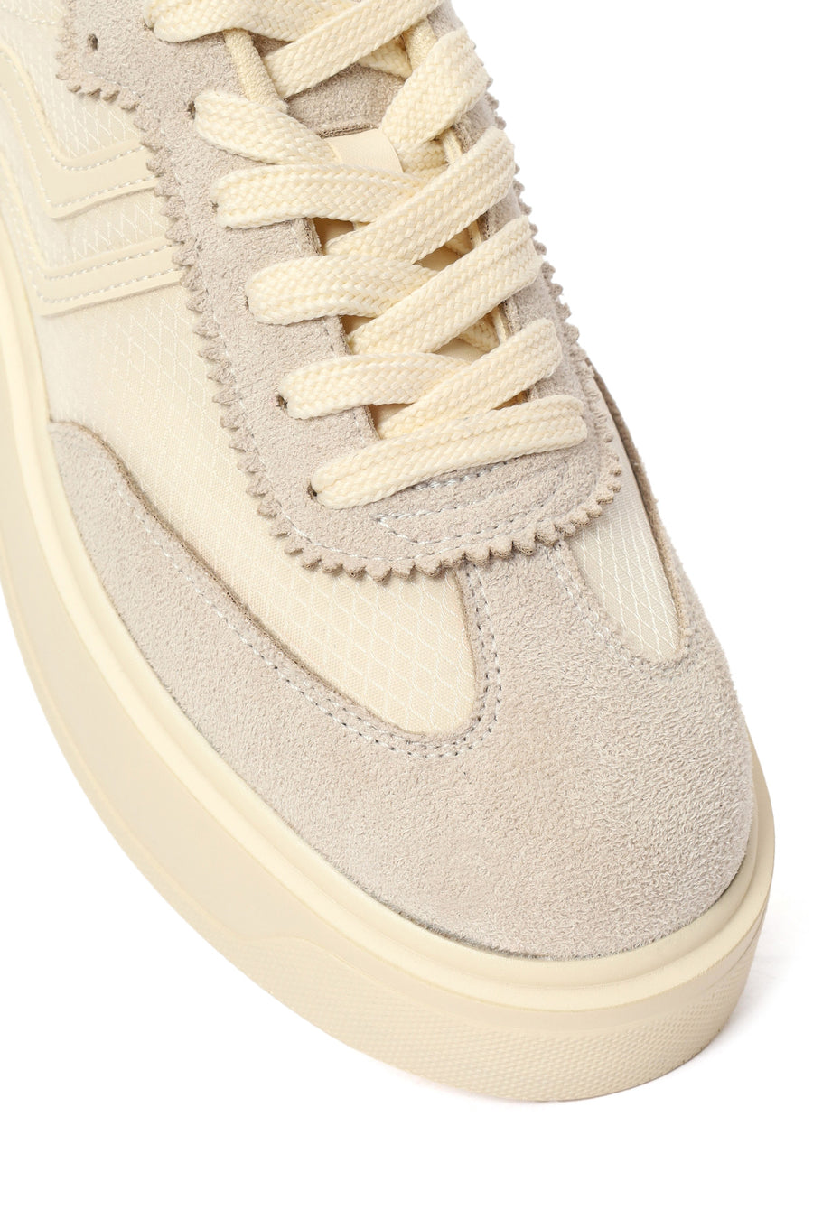 Woman Beige Lace-up Sneakers