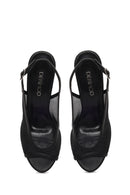 Woman Black Open-Back Stiletto Shoes | Derimod