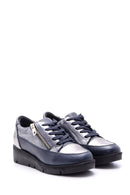 Women's Zipper Detailed Leather Sports Shoes | Derimod