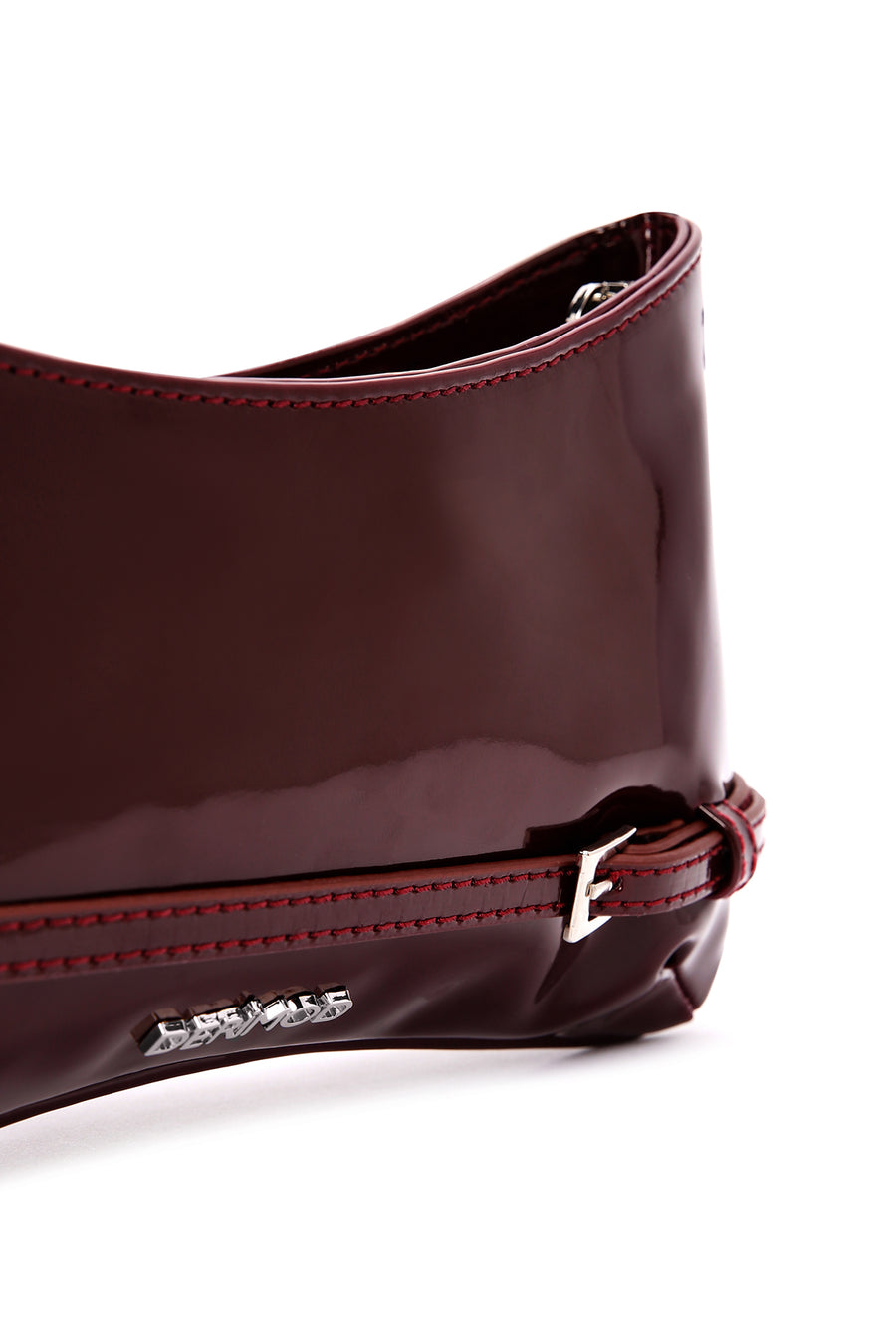 Women's Claret Red Patent Leather Shoulder Bag