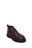 Male Brown Lace-up Leather Casual Boots | Derimod