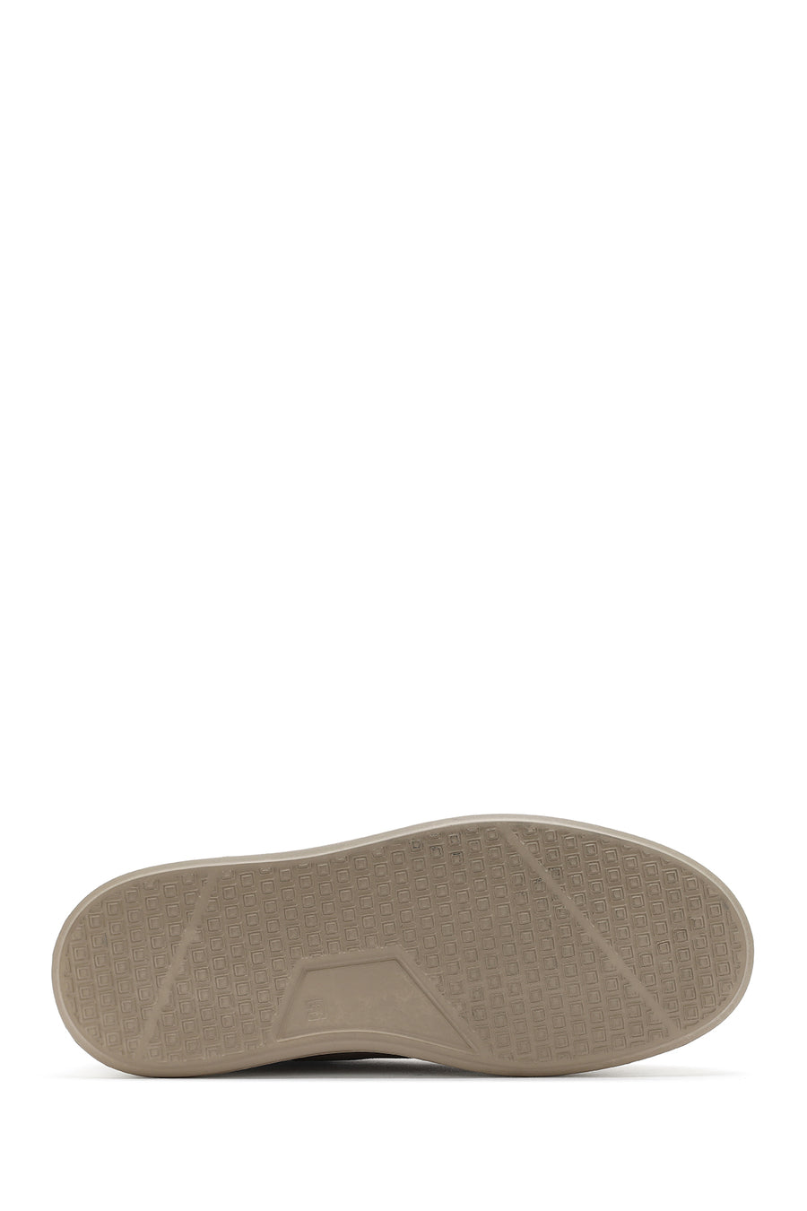 Men's Beige Thick Soled Laced Suede Leather Sneaker