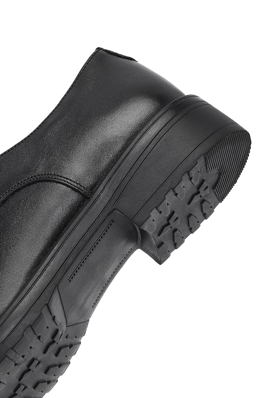 Woman Black Laced Leather Oxford Shoes