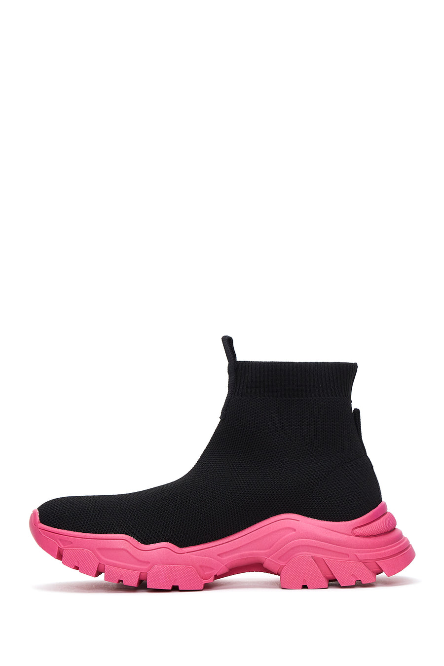 Kadın Siyah Kalın Tabanlı Bilekli Sneaker