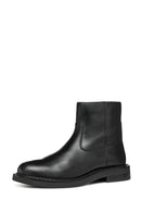 Geox Women's Black Serilda Zippered Leather Boots | Derimod