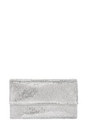 Woman Silver Chain-Strap Embellished Evening Bag | Derimod