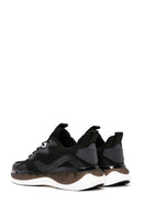 Derimod Zero Men's Black Lace-Up Thick Soled Fabric Sneaker | Derimod