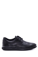 Men's Black Leather Perforated Casual Shoes | Derimod