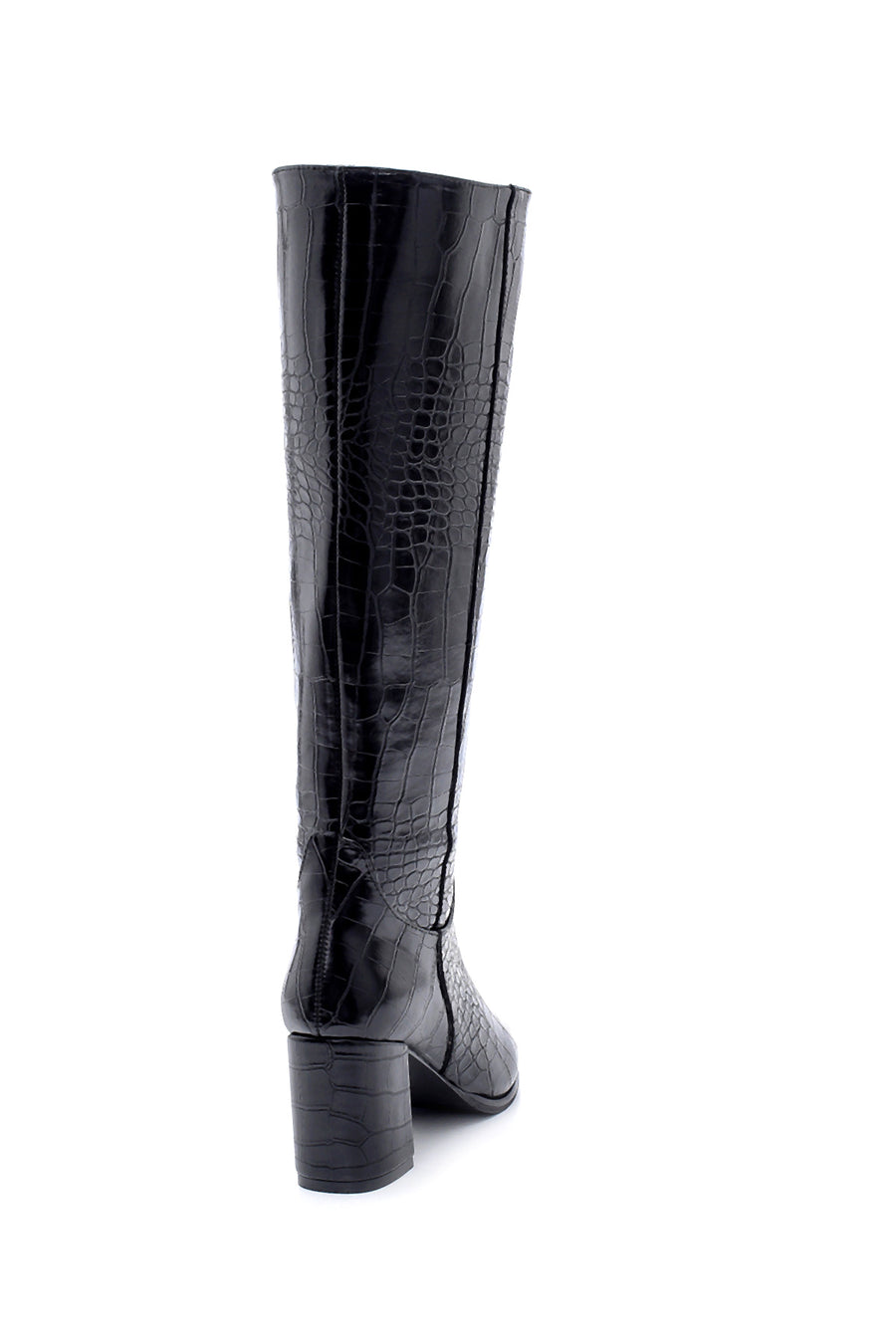 Women's Crocodile Patterned Heeled Boots