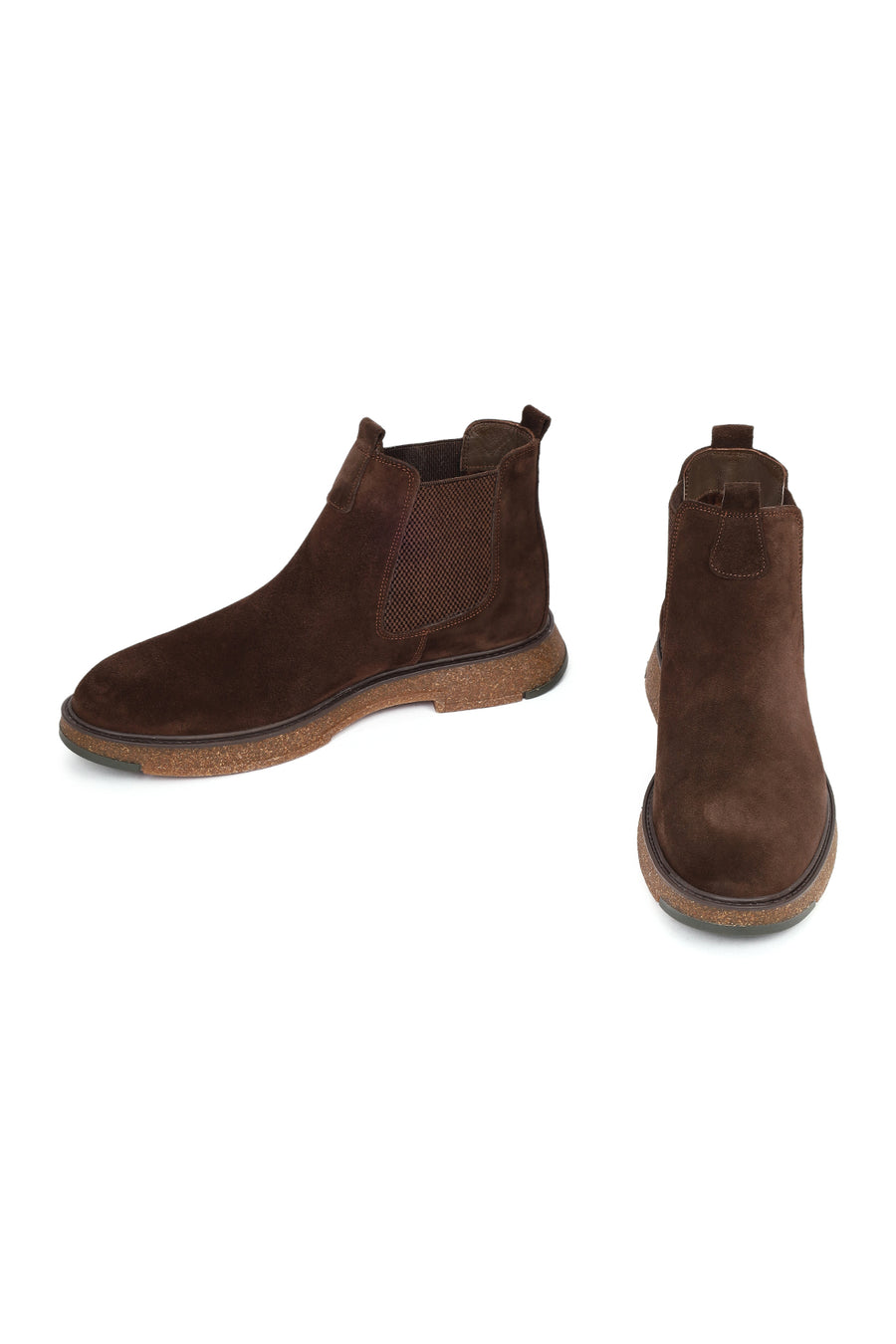 Men's Brown Suede Leather Chelsea Boots