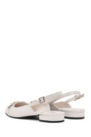 Women's Cream Accessory Open Back Ballerinas | Derimod