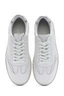 Women's White Lace-Up Leather Sneaker | Derimod