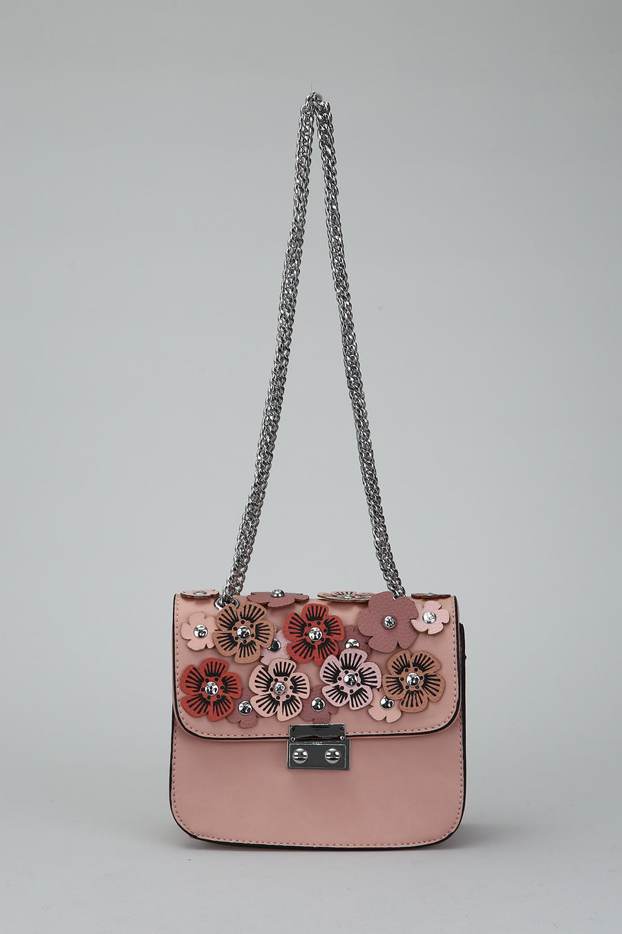Pink Women's Crossbody Bag with Flower Detail 18SBD262718 | Derimod