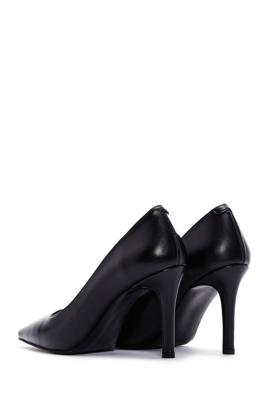 Women's Black Leather Stiletto