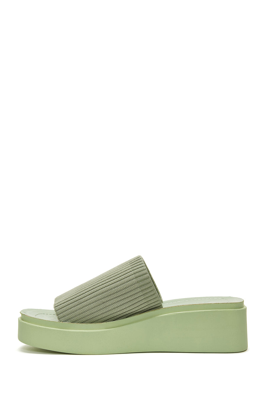 Women's Green Corded Heel Slippers