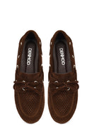 Women's Brown Suede Leather Loafer | Derimod