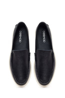 Erkek Siyah Deri Casual Loafer | Derimod