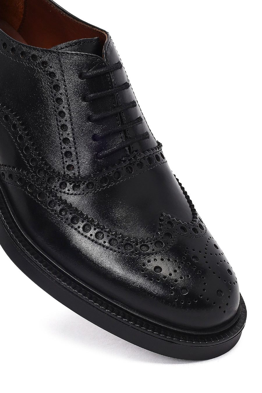 Men's Black Lace-up Leather Casual Shoes
